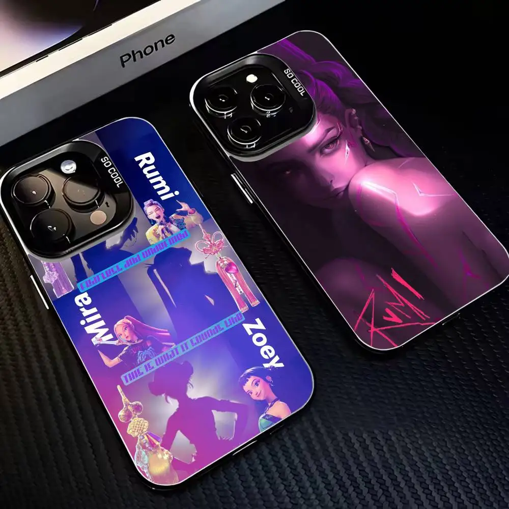 

Demon Hunters-l Phone Case For iPhone17,16,15,14,13,12,11 Plus,Pro Max Black Matte Shockproof Cover