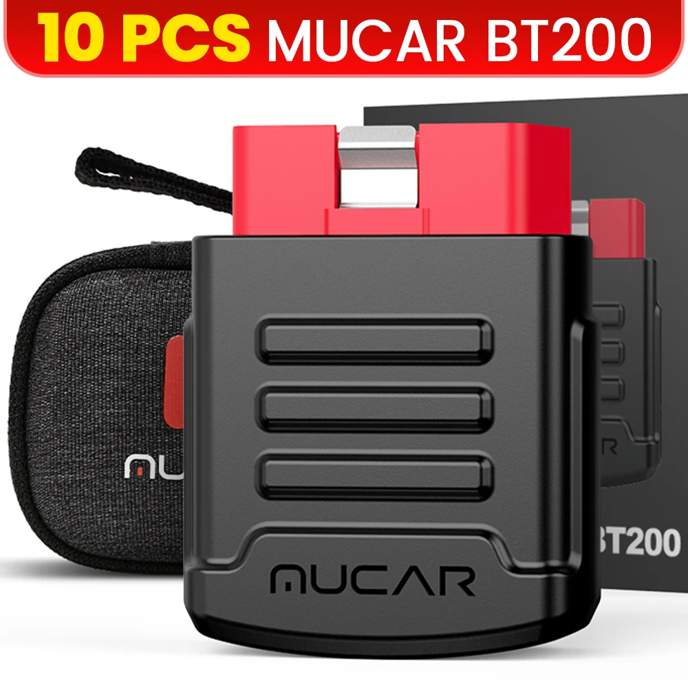 10-100 STUKS MUCAR BT200 / BT200 Pro Auto Diagnose Gereedschap OBD2 Bluetooth Scanner Codelezer