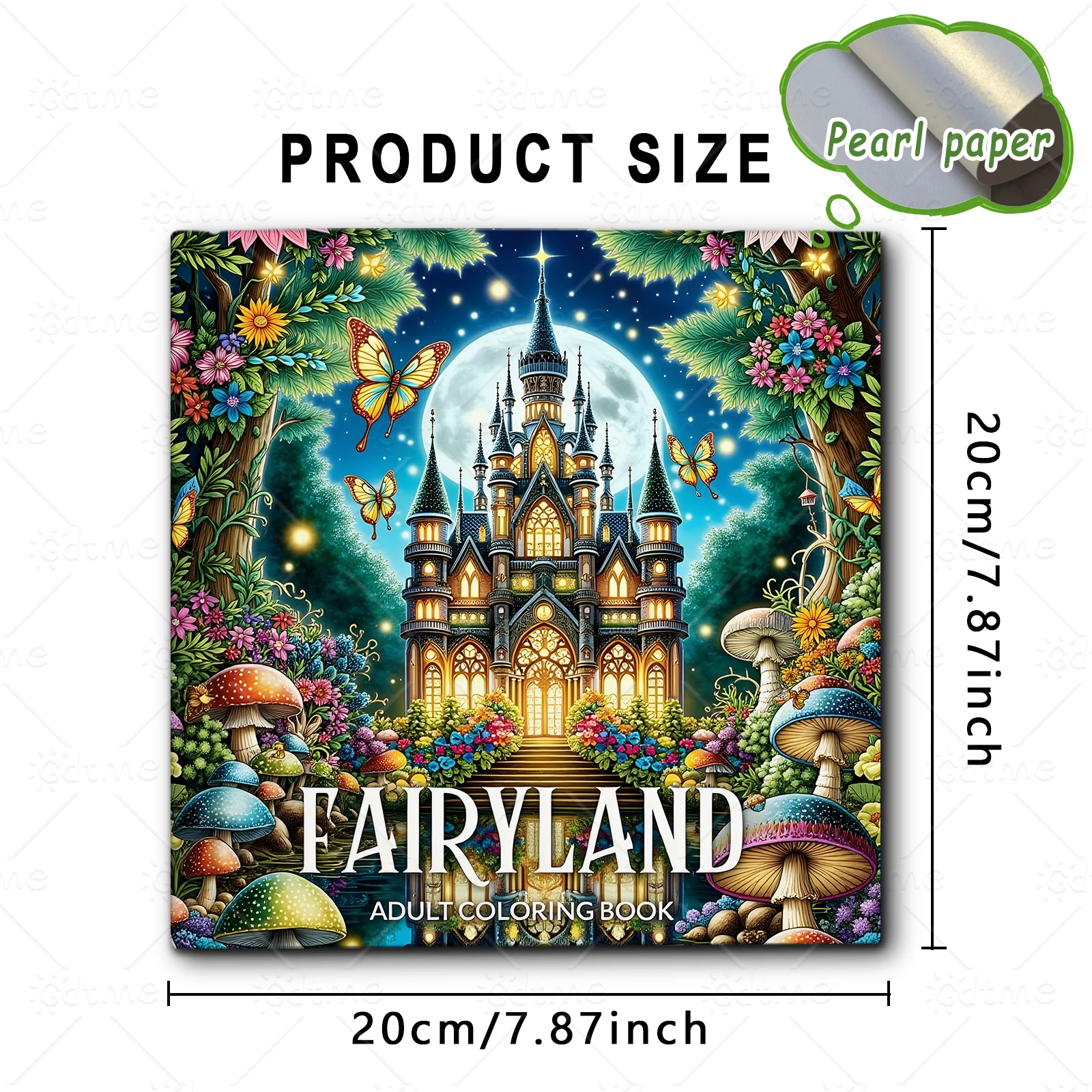  FAIRYLAND Malbuch für Erwachsene zur Stressabbau – Kunsttherapie gegen Angstzustände und Achtsamkeit mit kreativen Malseiten – Detail 2