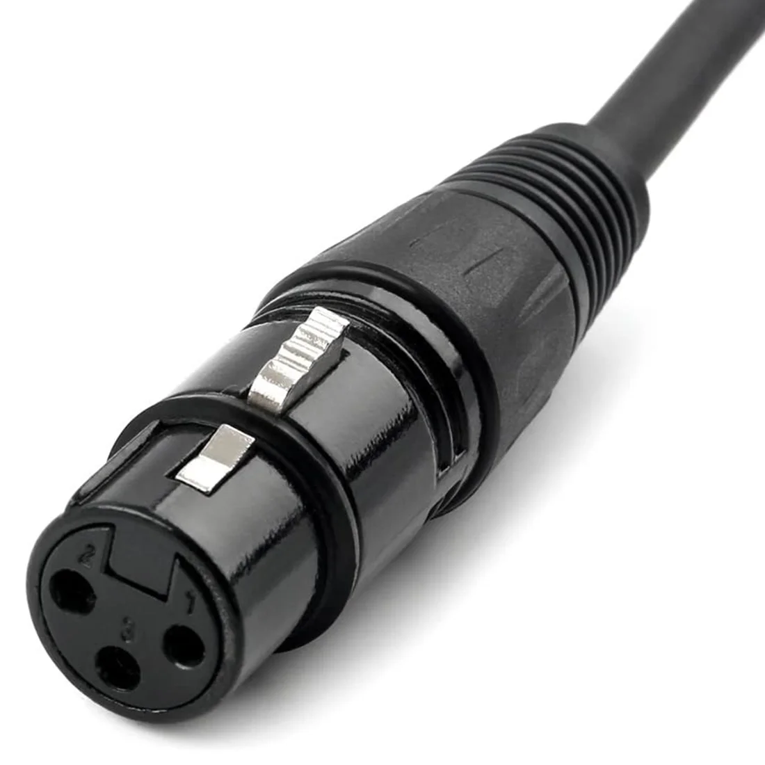 

#007Q XLR Splitter Cable, 3 Pin XLR Female to Dual XLR Male Patch Y Cable (Black)