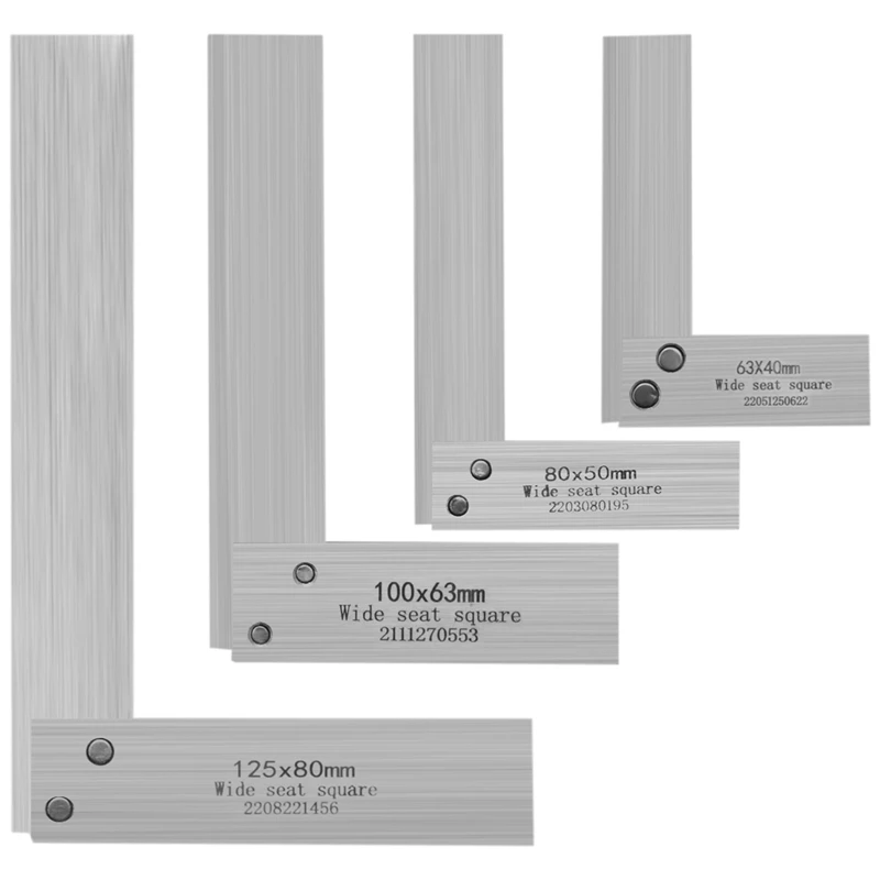 

Machinist Square Set,2Inch,3Inch,4Inch & 5Inch Squares Machinist Square Mechanical Engineer Square,Wide Base Square Tool