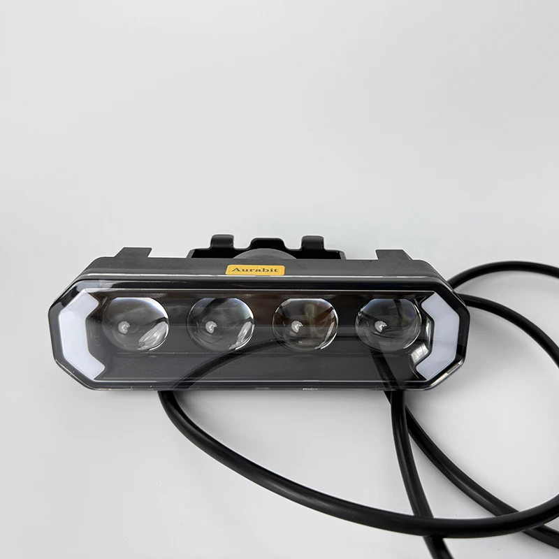 Motorcycle Front LED Headlight Headlamp Kit High Low Beam Daytime Running Light Horn 5/6 Core Wire Electric Bike ATV Kids Bike