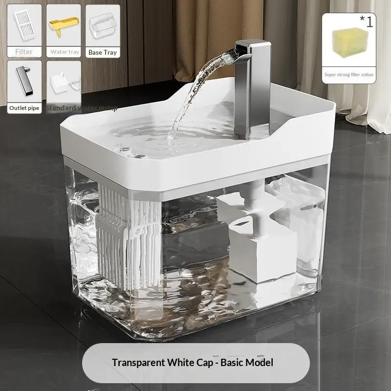 Automatic Pet Dog Cat Water Dispenser Fountain Pet Dog Cat Water Loop Mute Pump Smart Pet Bowl 1.5L