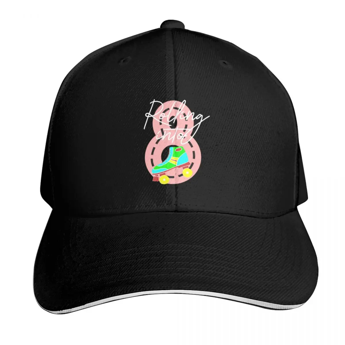 

Rolling into 8 Baseball Cap Beach Outing Trucker Cap fun hats hard hat Men Hats Women's
