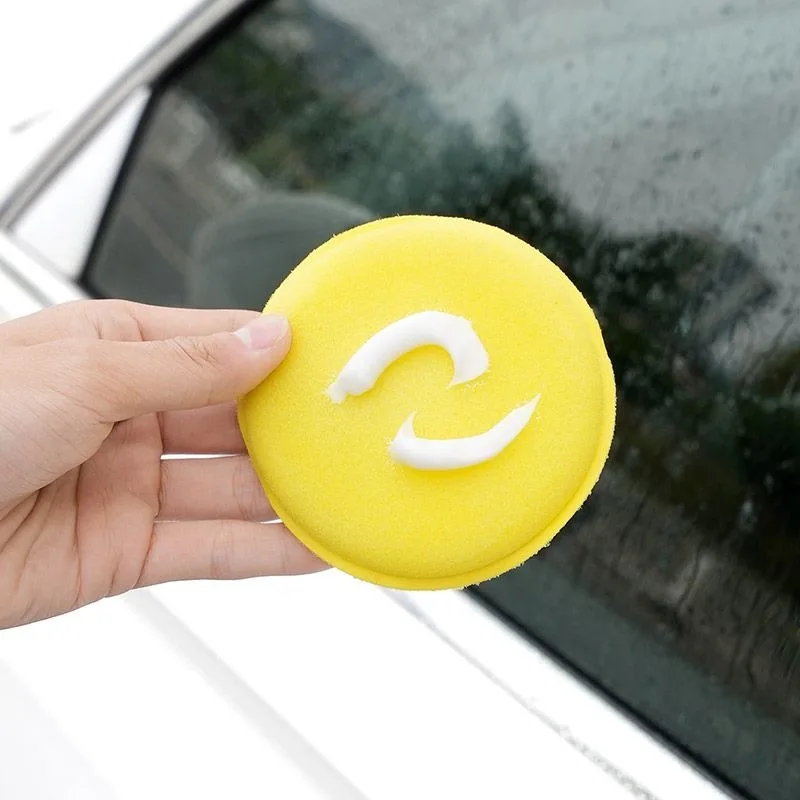 1-24 pièces éponge en mousse pour voiture tampons applicateurs de cire éponges de polissage de détail automobile tampons de polissage de cire de lavage de voiture Kit de nettoyage 10cm