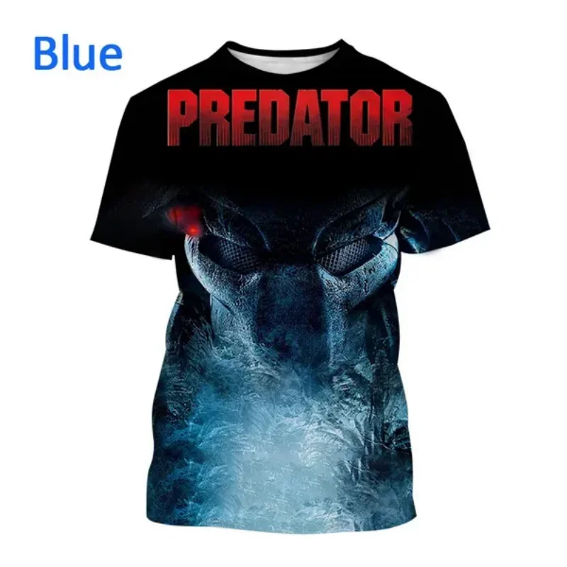 New The Predator 3D Print T-shirt Fashion Men Clothing Casual Street Unisex Round Neck Oversized T Shirt Harajuku Tops Tees