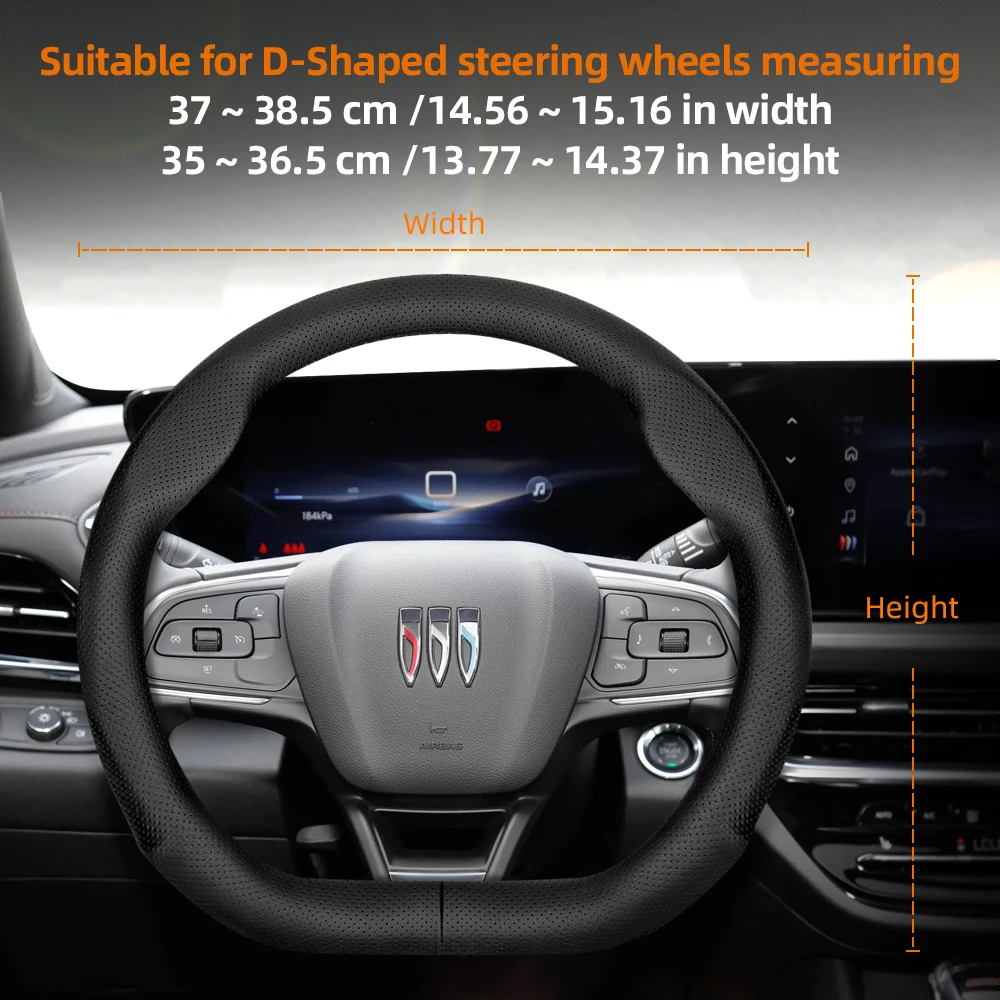 For Buick D-Shaped Steering Wheel Cover Ultra-Thin Excelle Envision Encore Regal Verano Velite 6 7 Electra E4 Cars Accessories