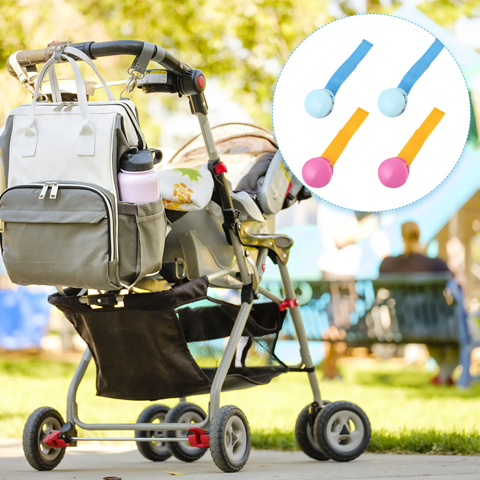 

4pcs Baby Blanket Clips Stroller Pram Accessories Strong Metal Spring Secure Quilt Lightweight Portable Blanket Towel Toy Holder