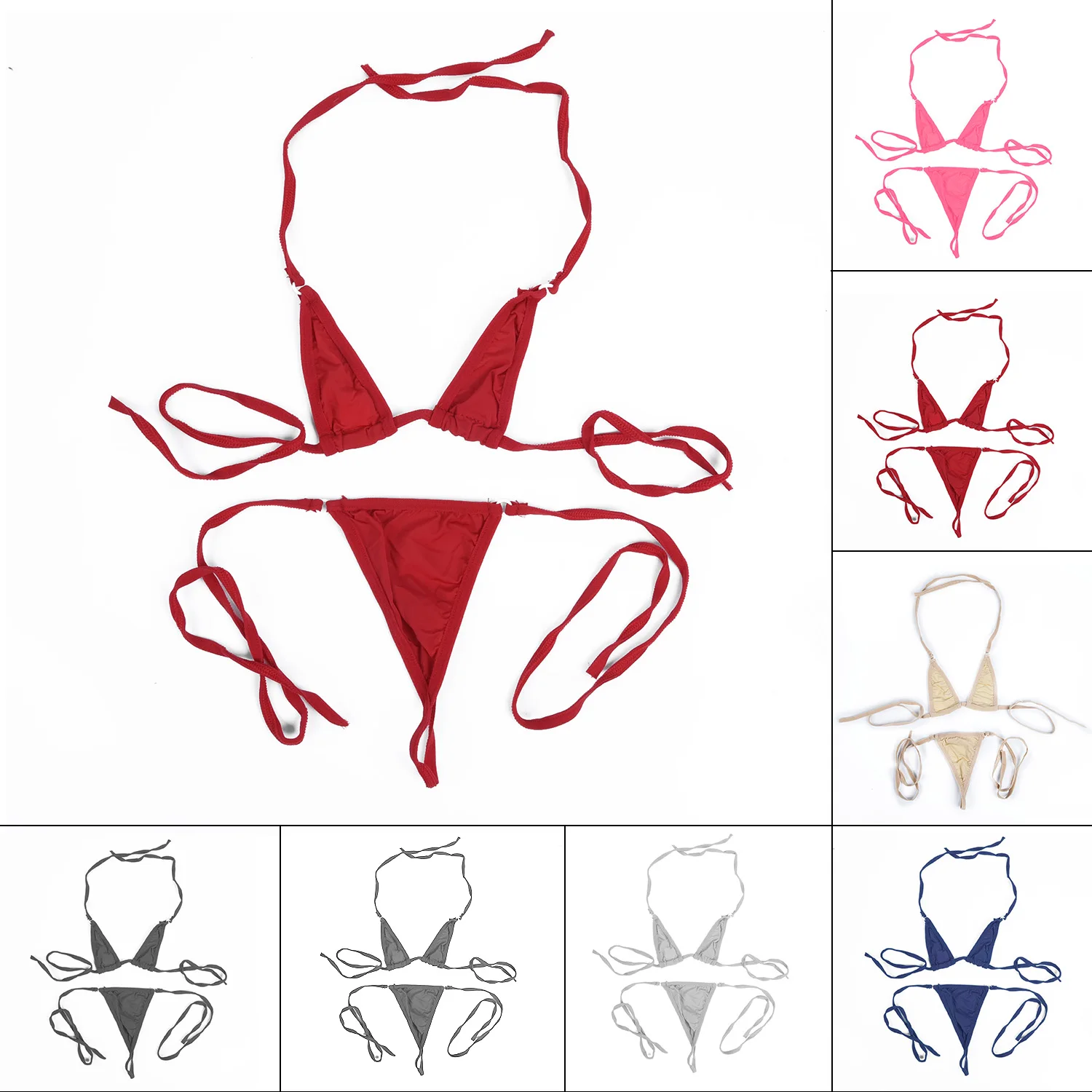 

Women Super Wild Bikini G-string Thong Bra Set Adults Sexy Lingerie