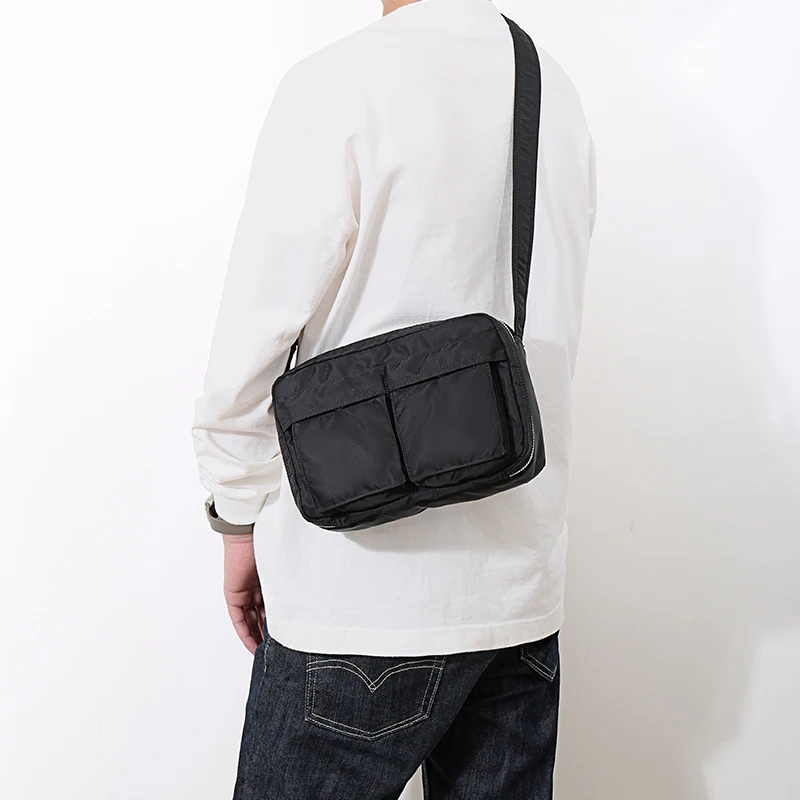 Bolso cruzado informal de tela de nailon para hombre, bandolera de estilo japonés, riñonera de diseñador de moda