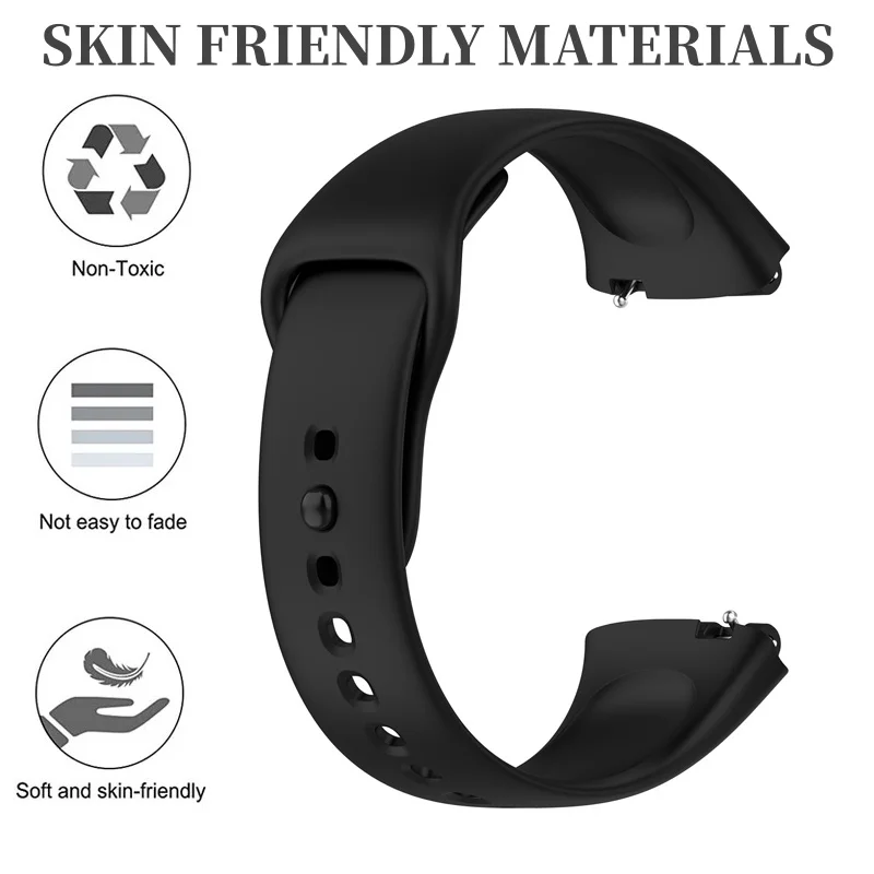 Silicone WatchBand Strap For Xiaomi Redmi Watch 3 SmartWatch Wristband Bracelet for Xiaomi Redmi Watch 3 Active/Lite Strap