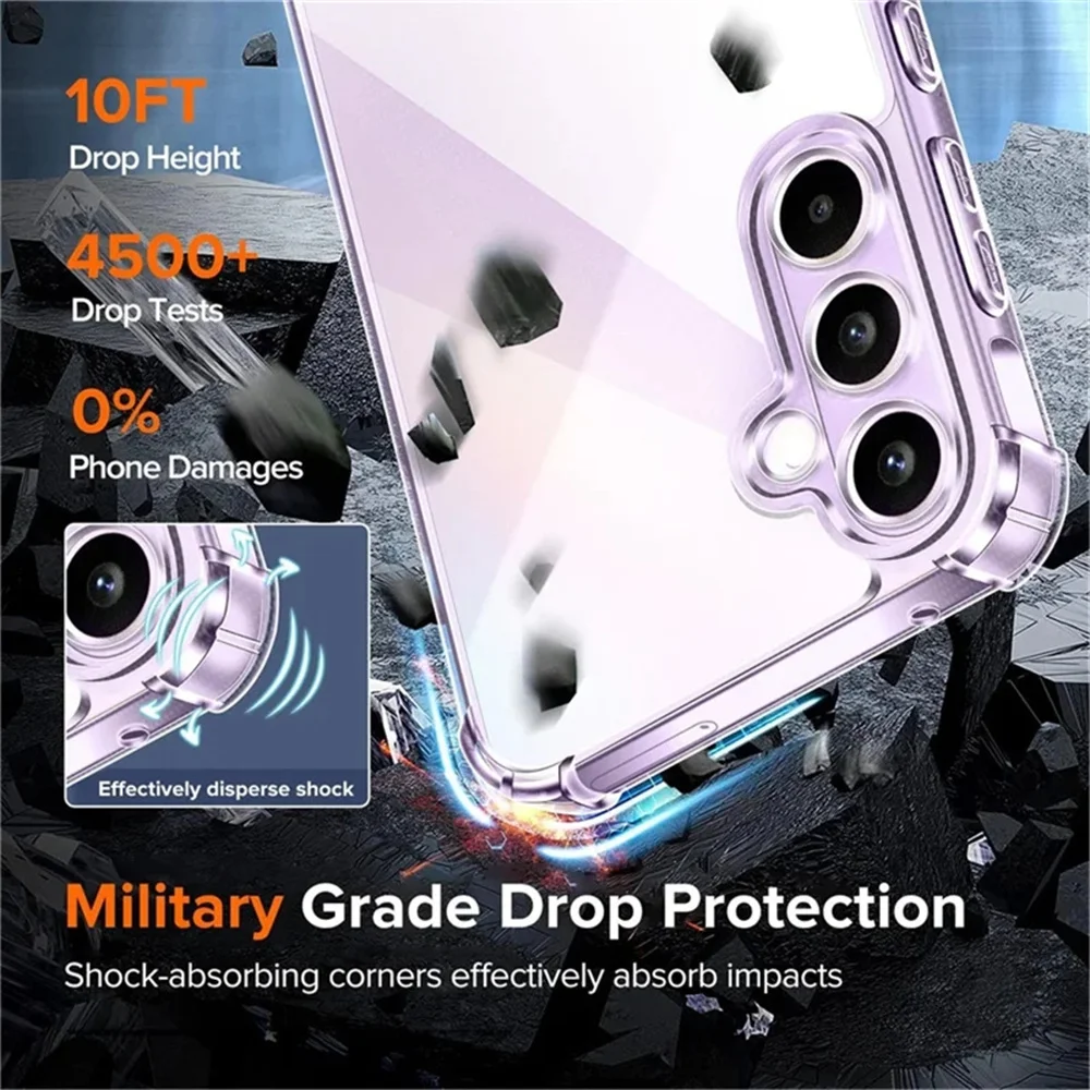 Shockproof Soft TPU Case For Samsung Galaxy A55 A54 5G A15 A35 A25 A34 A14 A24 A33 A53 A13 A32 A73 A52 A51 A12 Clear Phone Cover