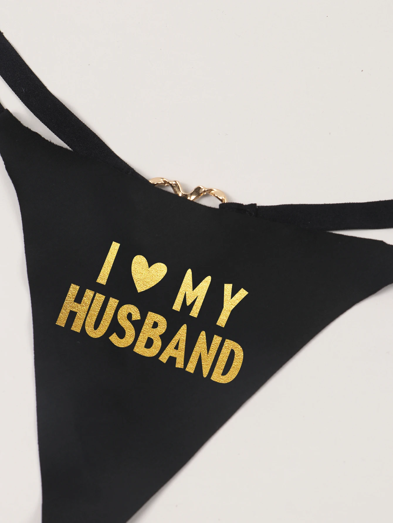 Cheeky Letter Printed G-String Underwear I Love My Husband Print Playful Seamless T-Back Bikini Thong Panties - Image 4