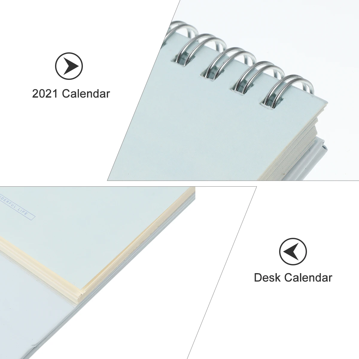 

Basic Desk Calendar Stylish Paper 2021 Turn The Page Solid Color Tabletop Chinese Style