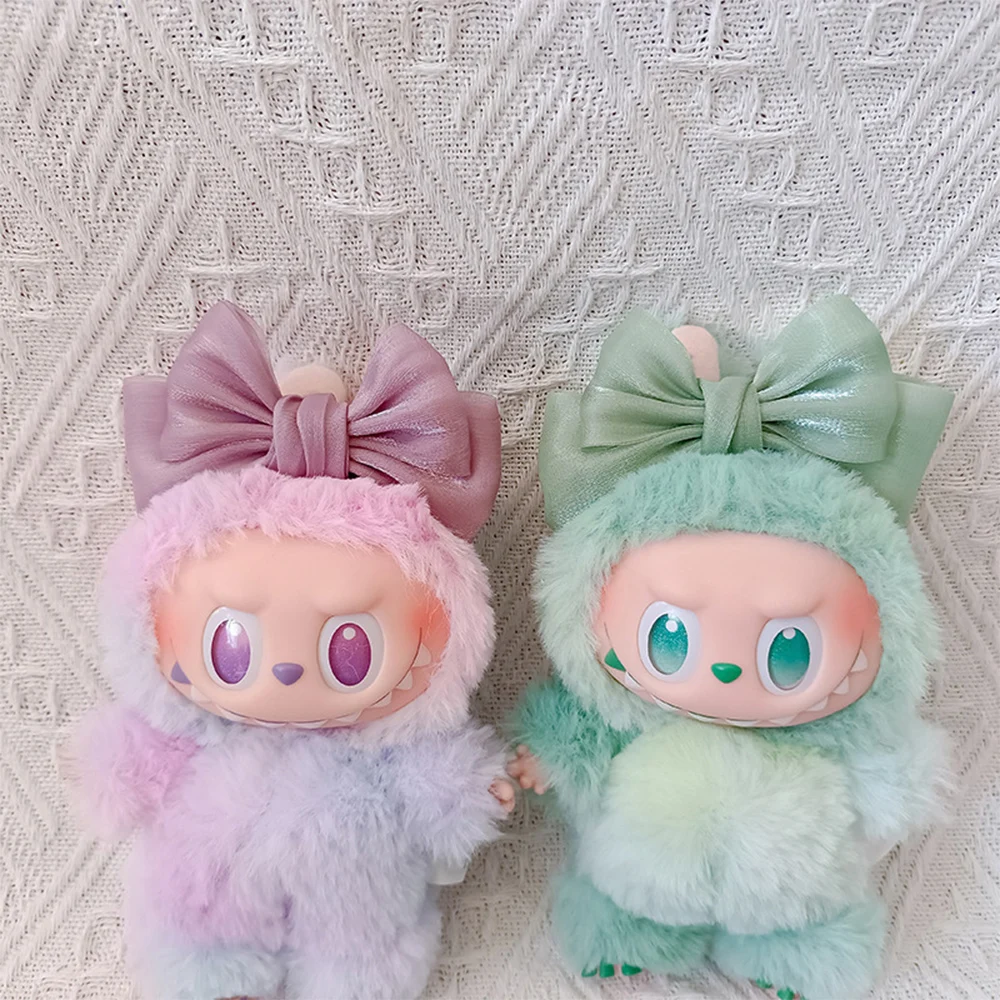 

Модная мини-повязка на голову с радужным бантом для украшения Labubu, аксессуары «сделай сам», повязка на голову с ярким бантом