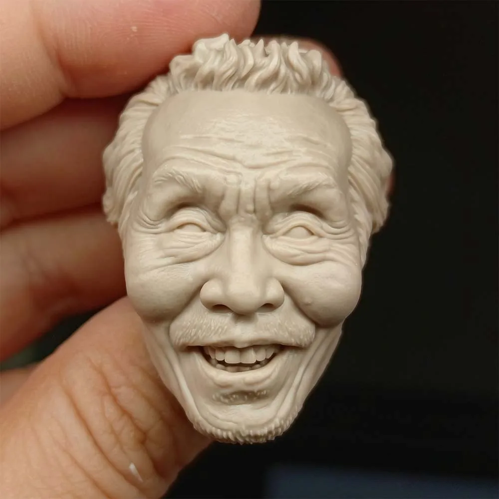 Unpainted 1/6  오영수 South korean Star  Head Sculpt Actor ASia  star Doll Carved Model Fit 12