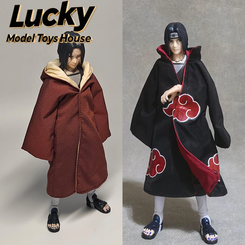 

1/12 Uchiha Itachi Man Soldier Brown Hoodies Robe Naruto Coat Clothes Toys Accessory For 6" Shf Action Figure Body Decoration