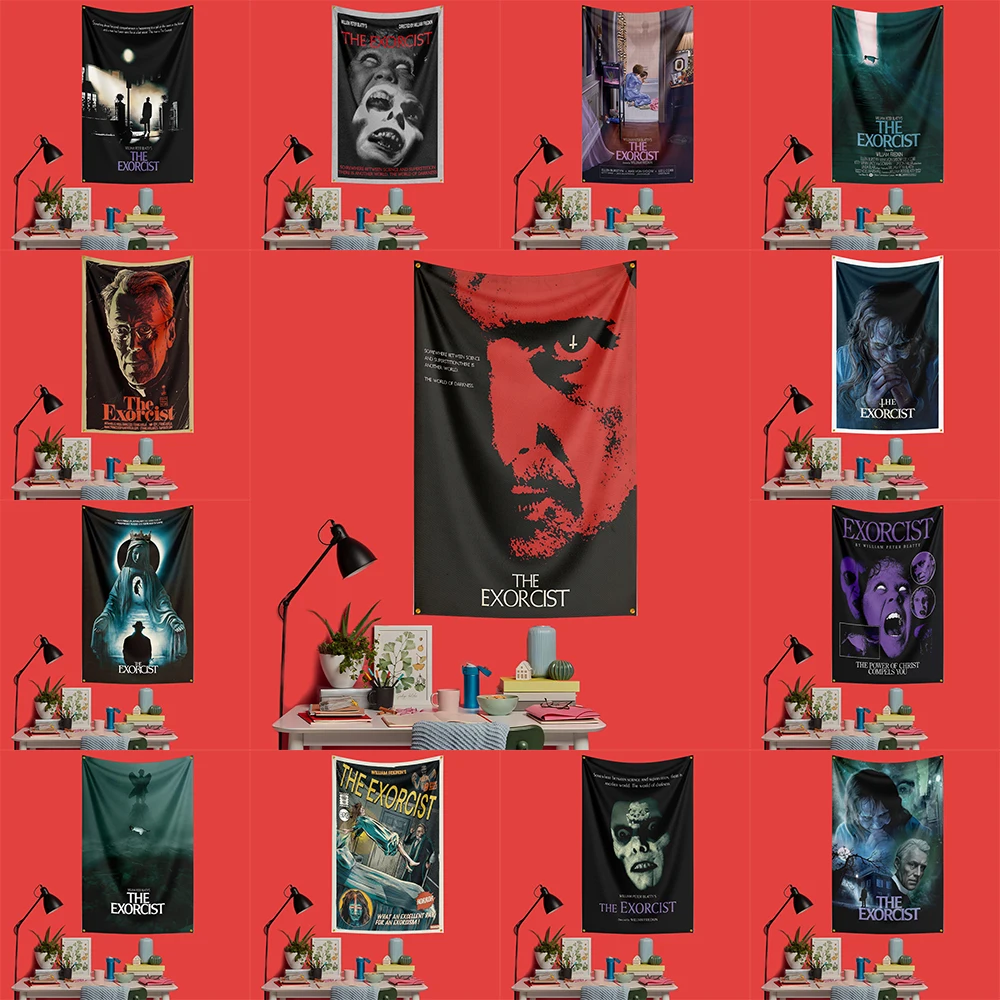 

The Exorcist Horror Movie Flag 3x5 FT Polyester Wall Hanging Banner for Bedroom Decor