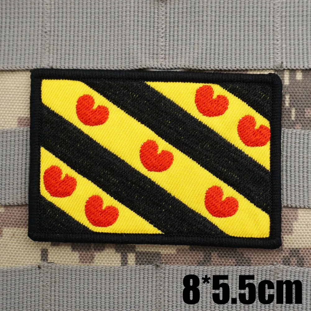 Belgium ARMY Military Tactical Embroidered Patches Armband Backpack Badge with Hook Backing for Clothing