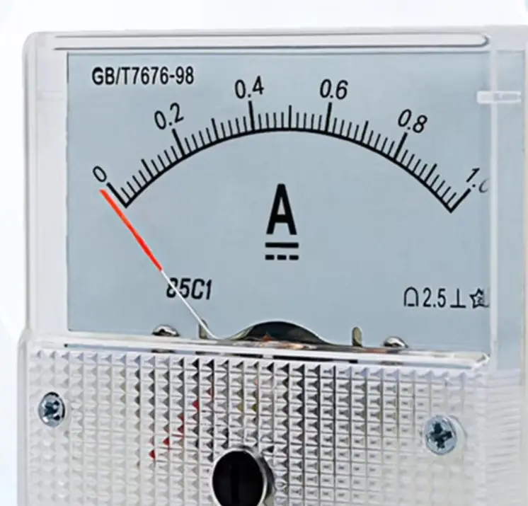 85C1 Analog DC Ammeter, 1A, ABS Housing, High-Sensitivity Pointer, Minimal Error, Applicable To Industrial And Mining Industries