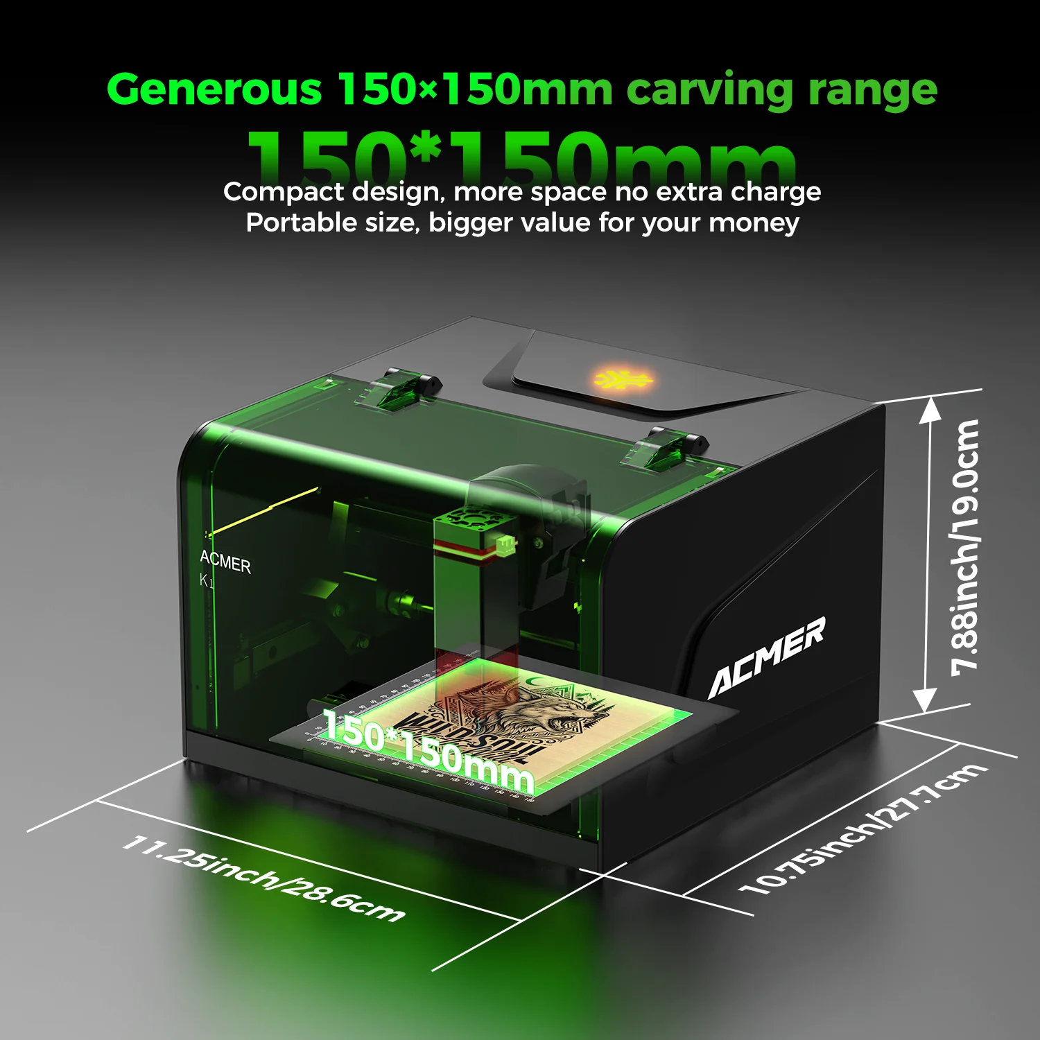 Acmer k1 portátil mini gravador a laser cnc máquina bluetooth diy logotipo máquina de marcação pintado cão tag papel couro madeira acrílico