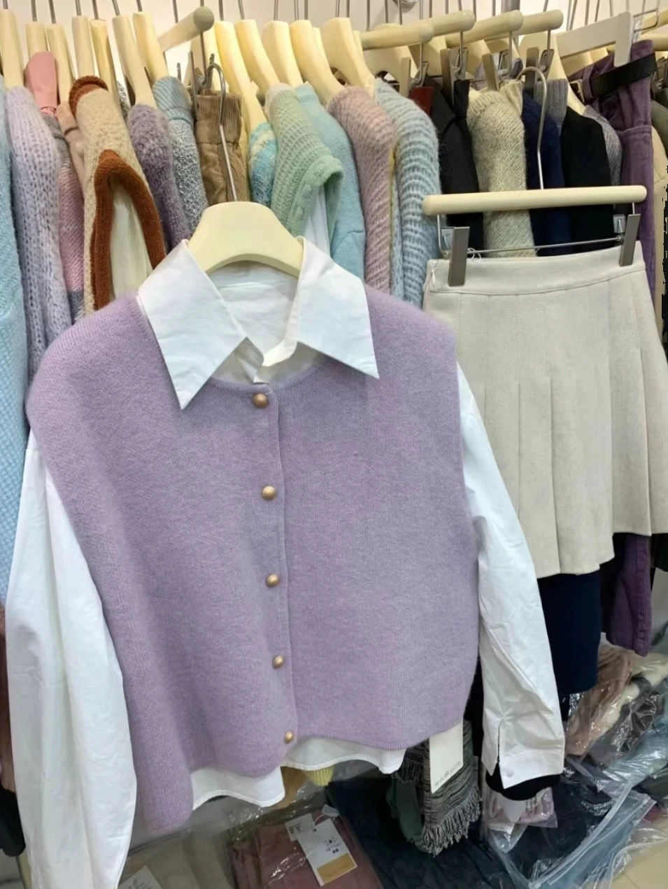 

Женский вязаный кардиган на одной пуговице, свободного кроя, с круглым вырезом, в корейском стиле, для повседневной носки, весенняя мода, цветной