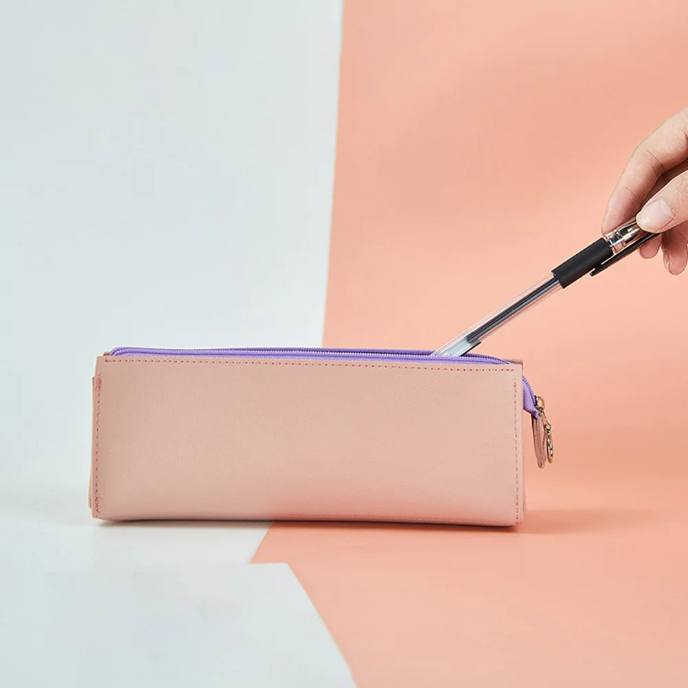 

Bag Aesthetic Makeup Travel Cute Small Pouch Storage Cosmetics Pu Brush Pencil