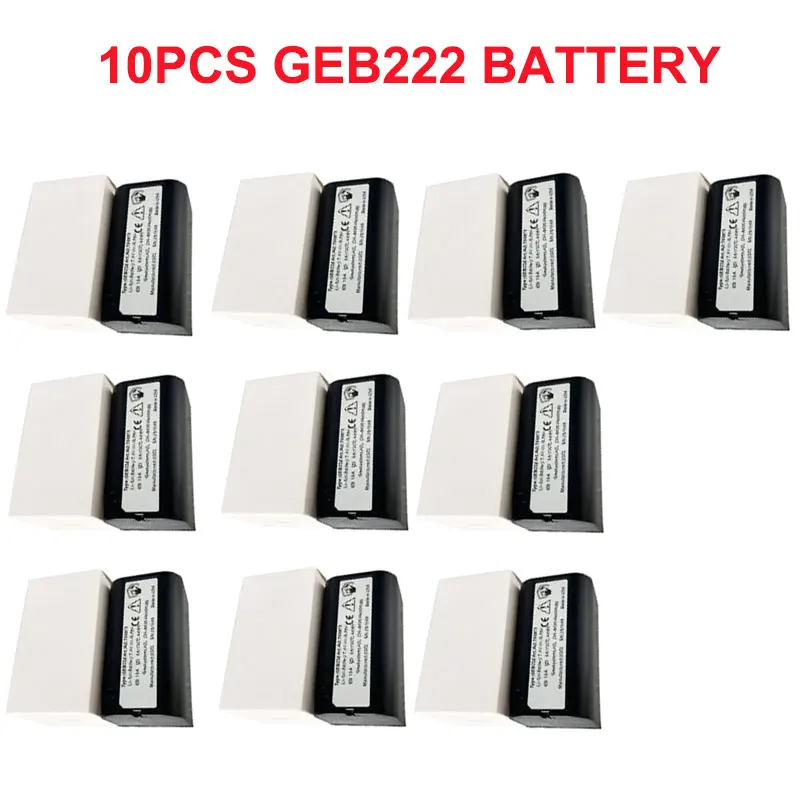 10 Uds GEB222 batería para Swiss TS02 TS06 TS09/12/16 ATX1200 GPS1200 GRX1200 estaciones totales 7,4 V 6000mAh instrumento de topografía