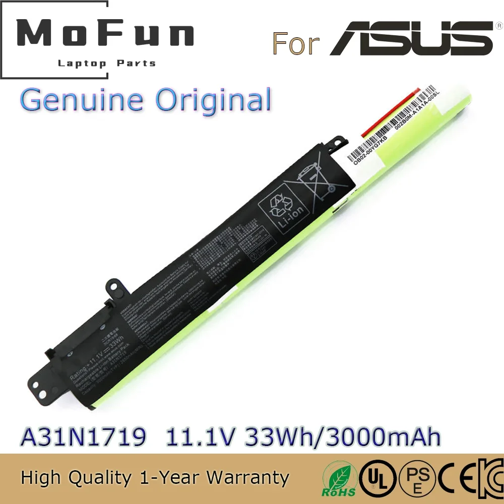 

Brand New Original A31N1719 10.8V 33Wh Laptop Battery for ASUS R507UF X407UA X407UB X407UF X507MA A407U etc.