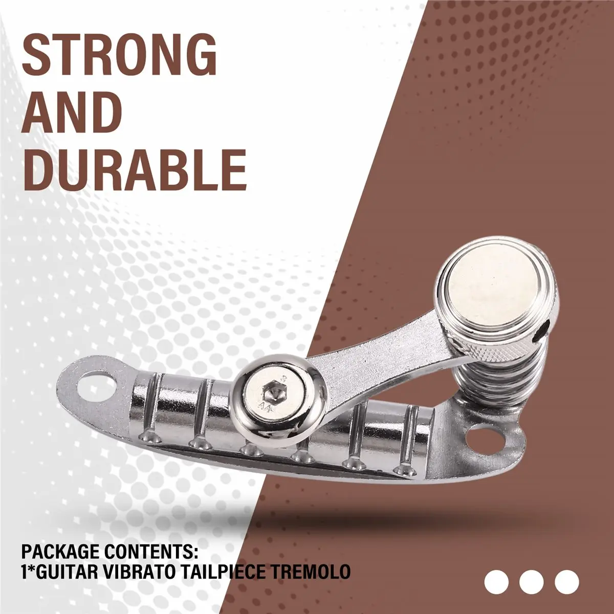 giftnew Guitar Vibrato Tailpiece Tremolo System Bridge & Tailpiece for LP Electric Guitars for Duesenberg Les II Silver