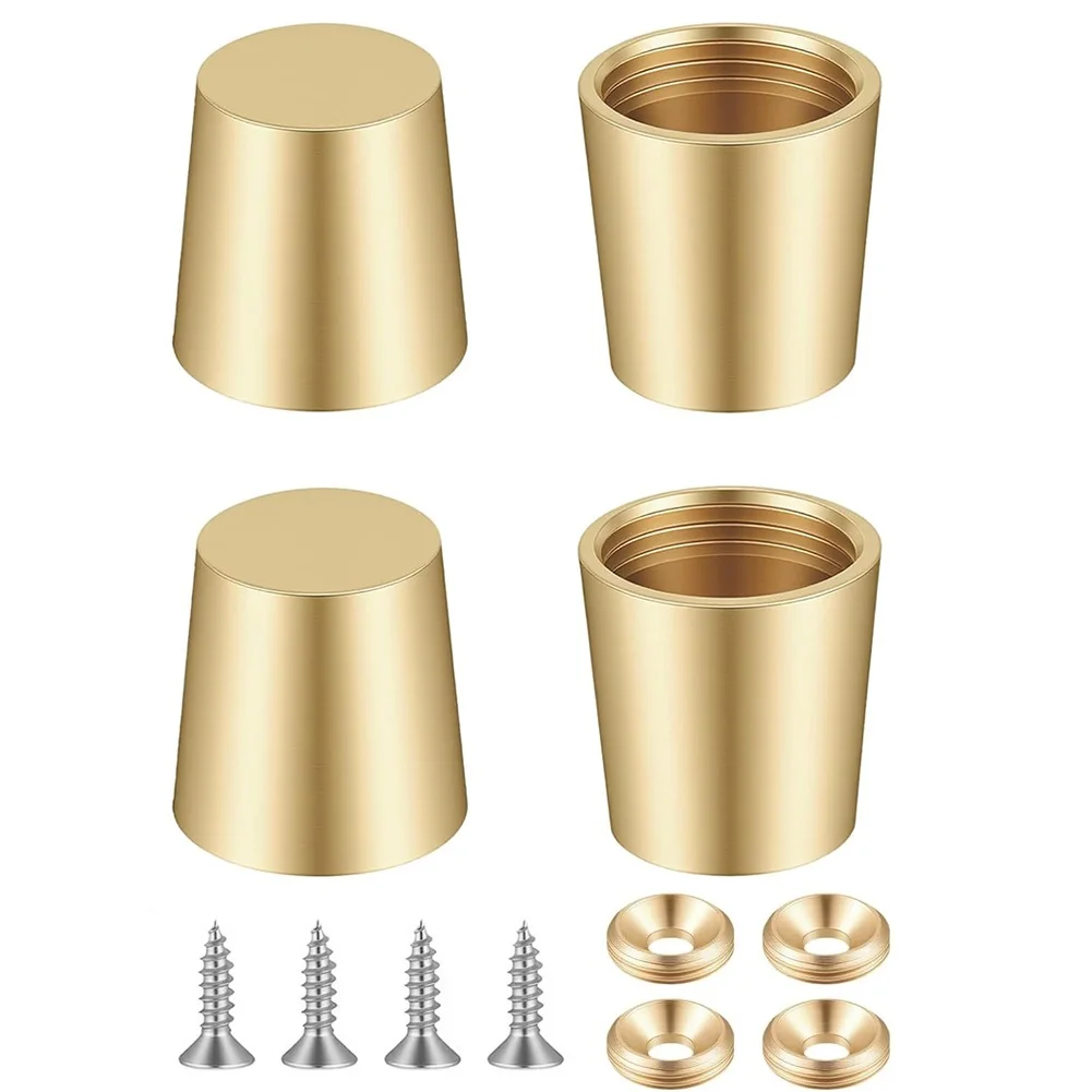 4PCS Brass Cutting Board Feet with Anti-Slip Pads for Jewelry Box Display Tray Riser and Chopping Board Stabilisers