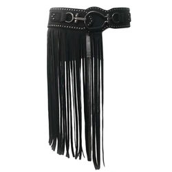 Women Waist Belt Alloy Buckle Faux Leather Gothic Punk Waist Belt Adjustable Dropship