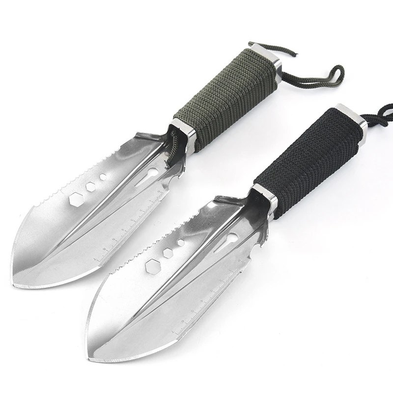 Imagem -03 - Jardim Shovel Spade Outdoor Multi Tool Weeder com Sawtooth Chave Hex Régua Escavando Espátula Faca Jardinagem Bonsai pá Mão
