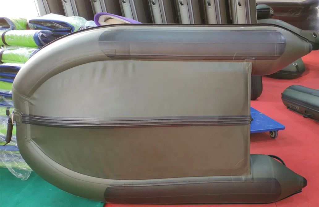 2025 ODM OEM خفيفة الوزن قابلة للطي قارب قابل للنفخ PVC قارب صيد قابل للنفخ مع أرضية Airmat للبيع