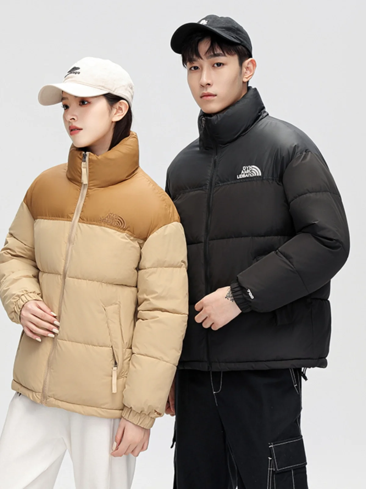 

Парная утепленная хлопковая куртка-пуховик с цветными вставками, теплая зимняя верхняя одежда для женщин, модная, для повседневной носки, свободного кроя