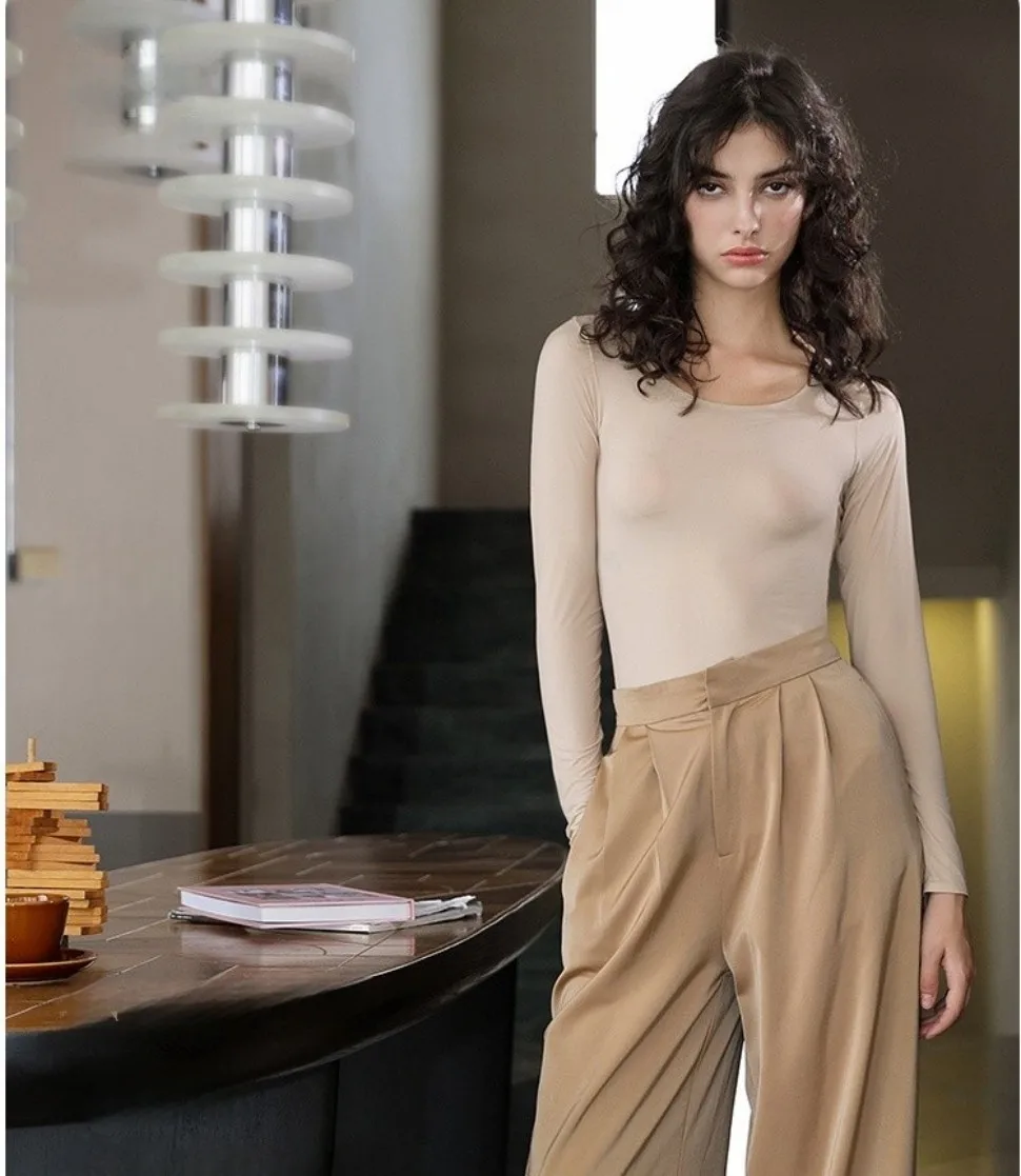 Fall Ultra Thin Constant Temperature Self-Heating Thermal Underwear Women Super Elastic Long Johns Set Winter Sexy Lingerie