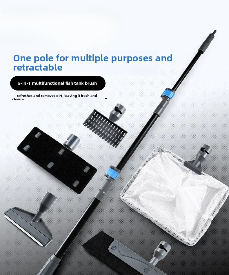

Fish Tank Brush Cleaning Long Handle Cleaning Tool Scrubbing Fish Tank Removal Algae Scraping, Dead End Cleaning