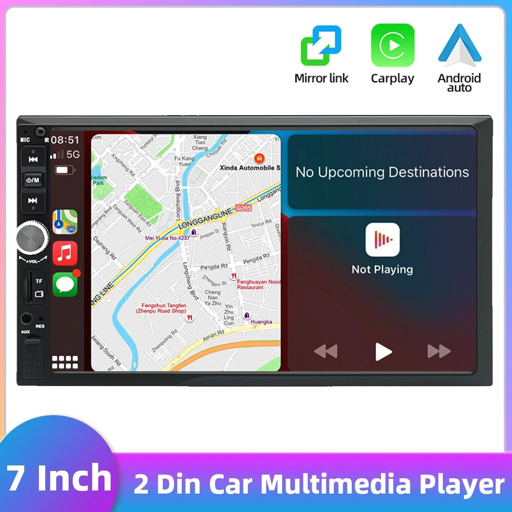

2 Din Android Auto Carplay Car Radio Multimedia GPS MP5 Player For Volkswagen Nissan Hyundai Kia toyota LADA Ford NISSAN