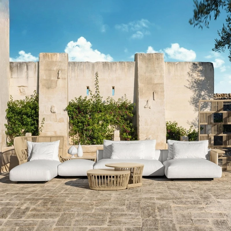 

Outdoor sofa courtyard waterproof sunscreen rattan creative garden balcony leisure rattan chair lazy combination outdoor living