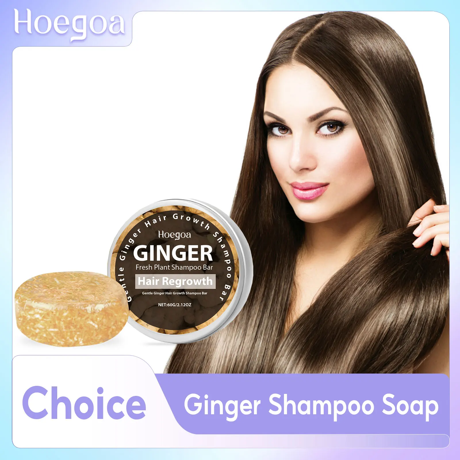 

Ginger Shampoo Bar Soap Mild Cleanse Scalp Anti Dandruff Nourish Hair Follicles Strengthen Root Reduce Dry Hair Regrowth Shampoo