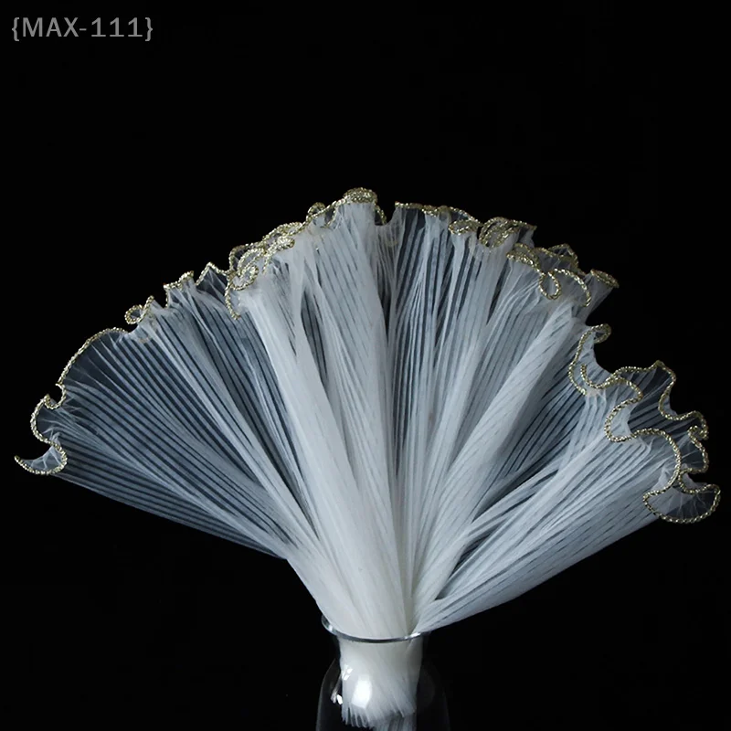 【F2-MAX111】Phnom Penh Edge Wave Pearl Tulle Flower Wrapping Net Floral Bouquet Inner Material Gift DIY Sewing Supplies Craft Pa