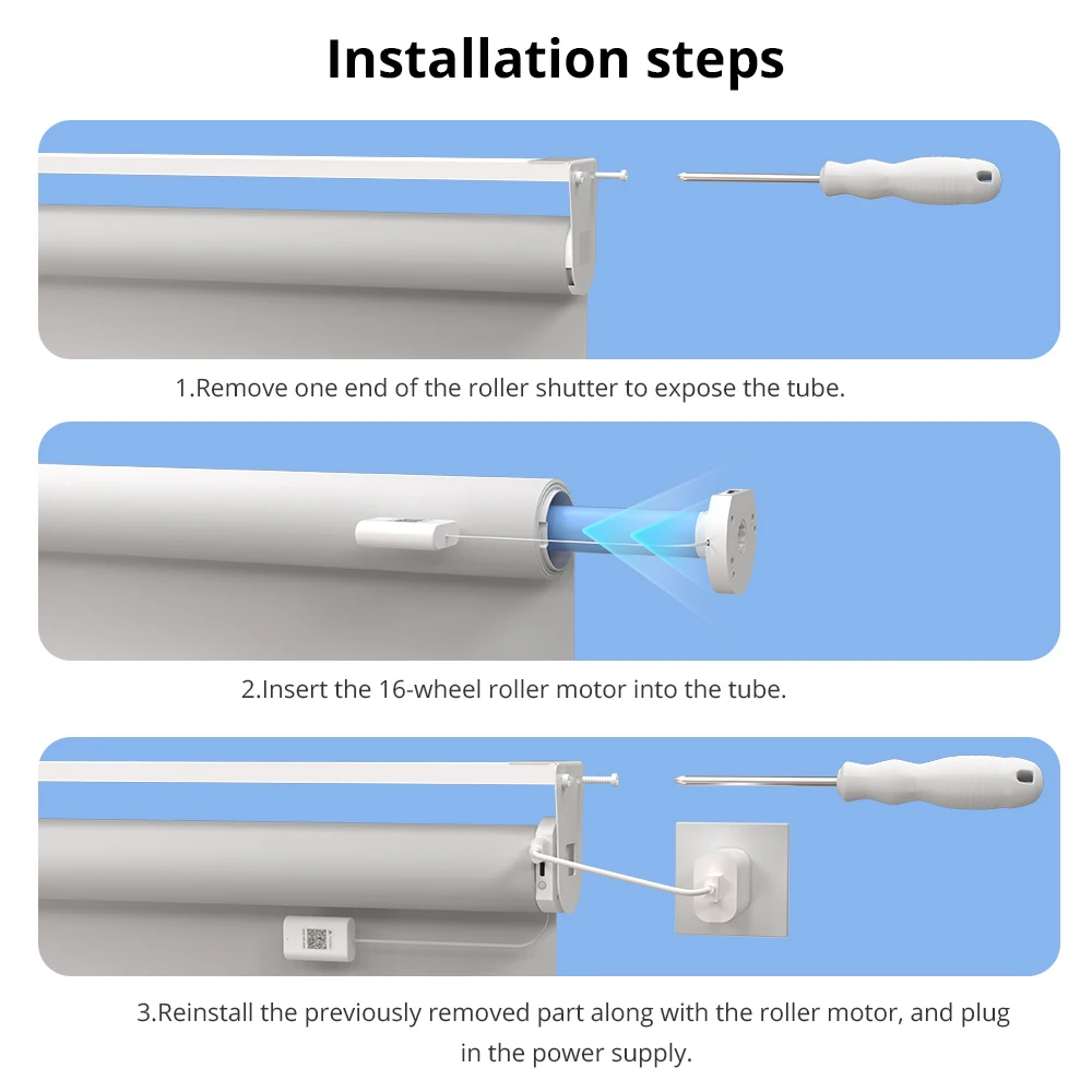 Zemismart Matter Over WiFi Plug-In สมาร์ท Roller Shade ผ้าม่านมอเตอร์สําหรับ 17 25 28 มม.หลอด Homekit Google Home Smartthings ควบคุม