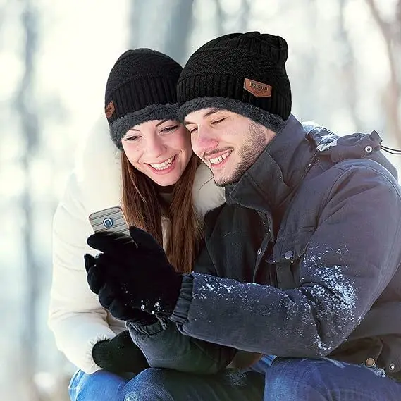 Scarf hat winter classic anti cold elastic hat Knitted Hat Scarf Set Thickened Neck Scarf Neck Warmer Hat Set for Mans