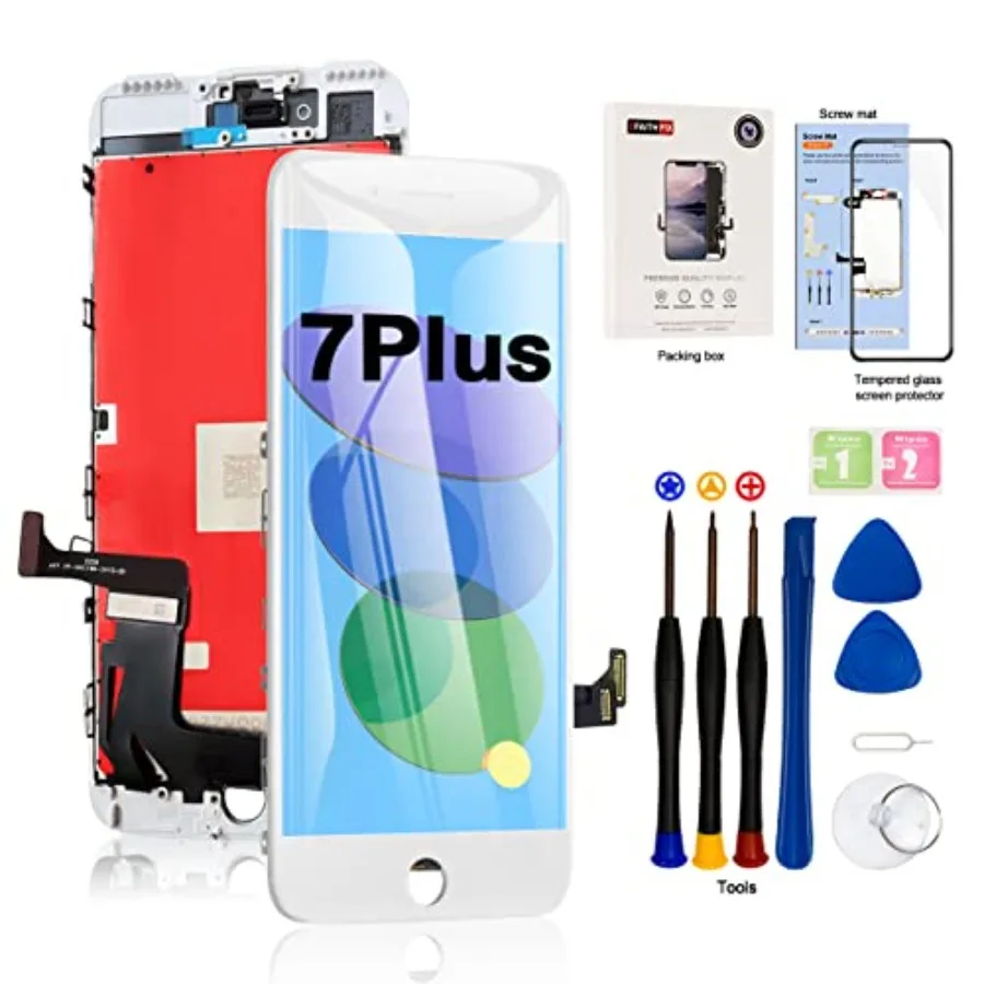 

Для iPhone 7 Plus Замена ЖК-экрана Белая 5,5-дюймовая рамка в сборе ЖК-дисплей 3D Дигитайзер сенсорного экрана с инструментами для ремонта