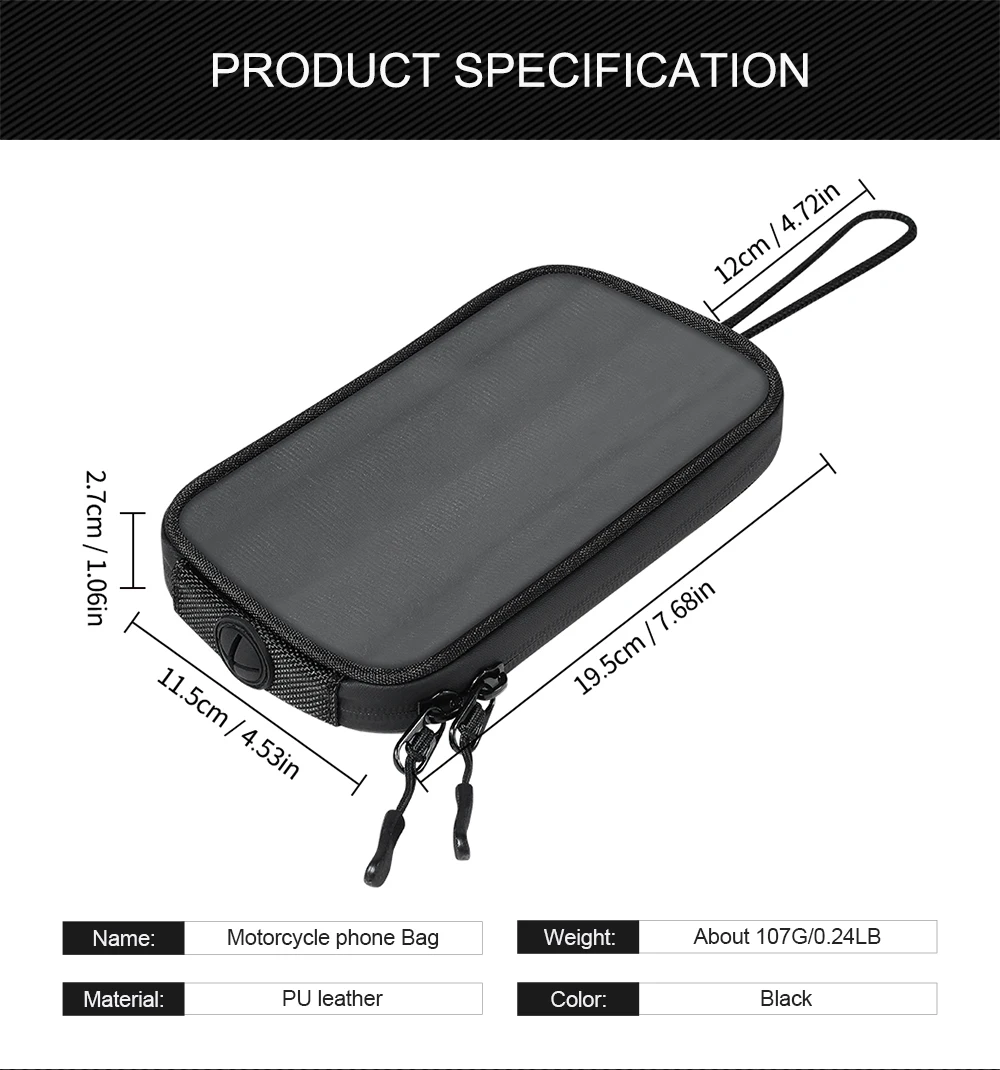 WOSAWE Magnetic Motorcycle Tank Bag Mobile GPS Navigation Holder Bags Waterproof Touch Screen Motorbike Front Tube Phone Package