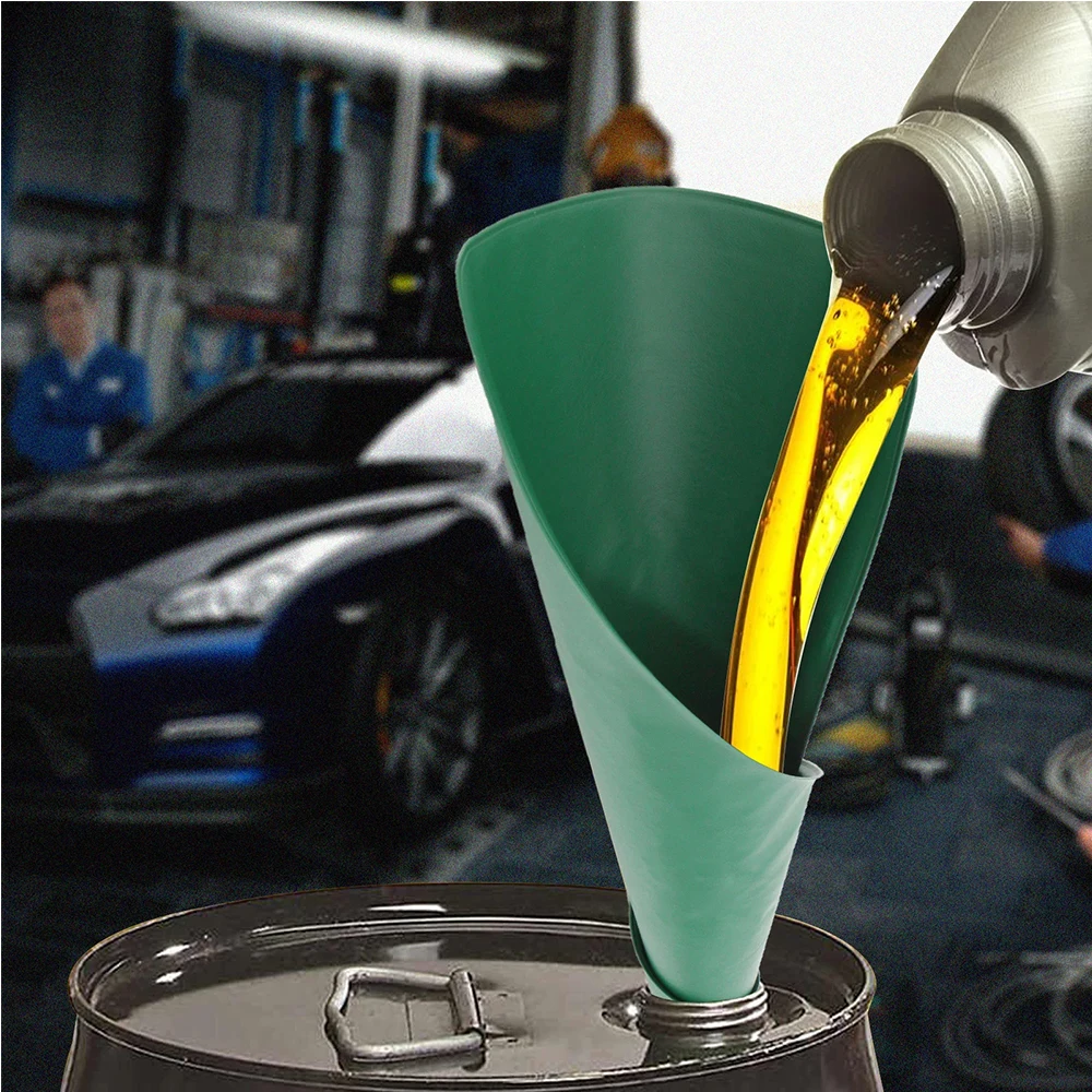 Foldable Car Funnel Oil Guide Plate Flexible Draining Tool Motorcycle Auto Engine Oil Filling Tools Universal Car Accessories