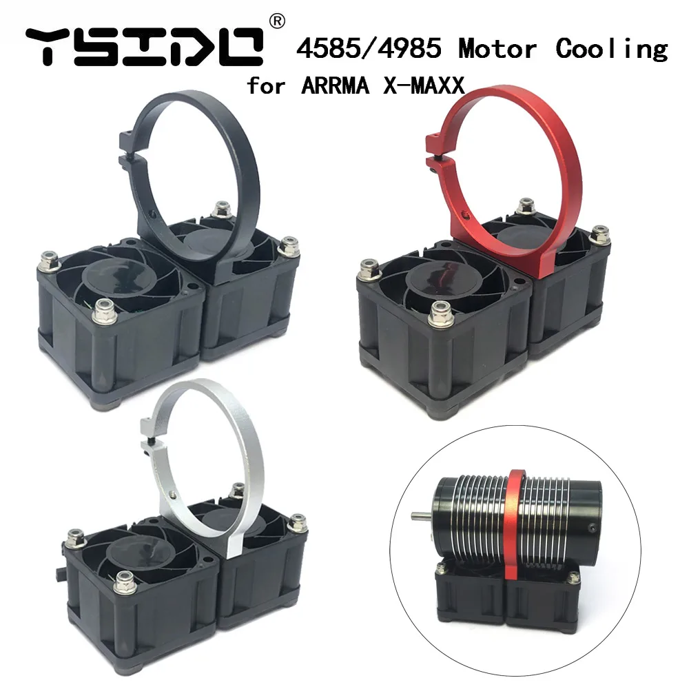 YSIDO 4985 1717 1/8 1/5 Brushless Motor Cooling Fan 4028 High Speed Ajustable Mount for Hpbbywing 4985 Traxxas X-MAXX ARRMA