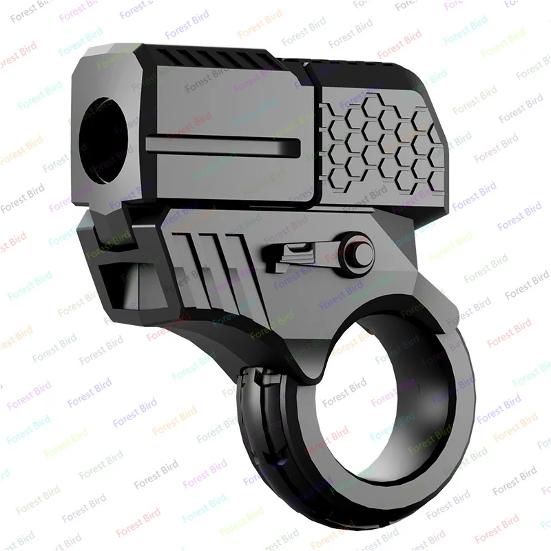 Agent Goldfinger Toy Gun Mini Ring Launcher Shell Throwing Soft Shotgun Alloy Pistol Finger Grab