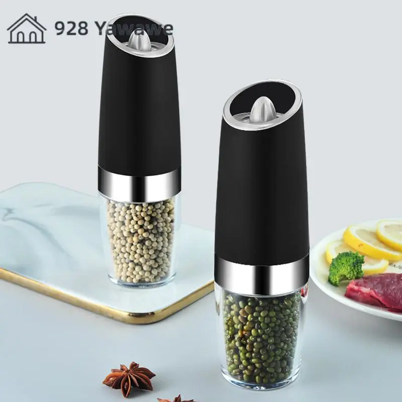 Kitchen Spice Grinder Tools Stainless Steel Automatic Creative Adjustable Wholesale Hot Electric Pepper Grinder Pepper Mill 2023