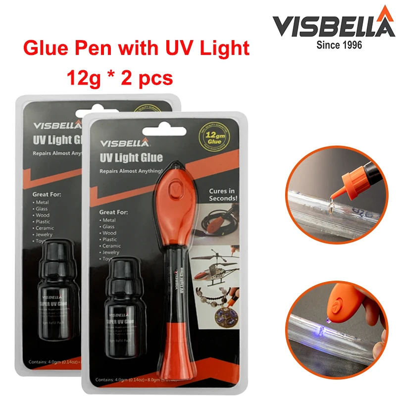 Visbella  UV Light DIY Glue Pen Quick Fix Adhesive Liquid Repair Glass Bond Plastic Seal Ceramic Weld Metal